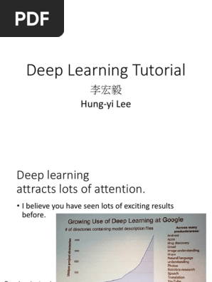 deep learning tutorial pdf