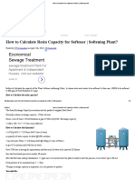 How To Calculate Resin Capacity For Softener - Softening Plant