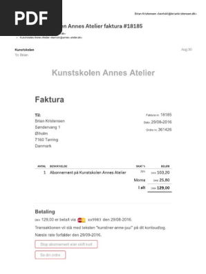 2016 08 30 Kunstskolen Annes Atelier Faktura 18185 Pdf