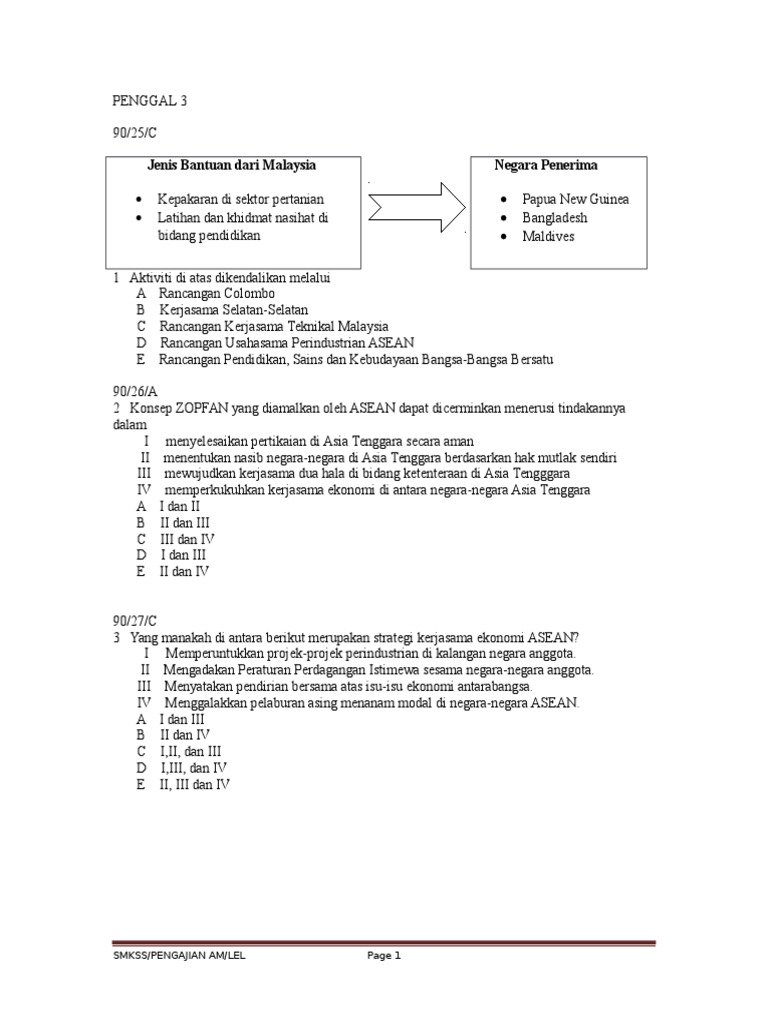 Penggal 3 Soalan Terkumpul Stpm Dasar Luar 1990 2010 Pdf