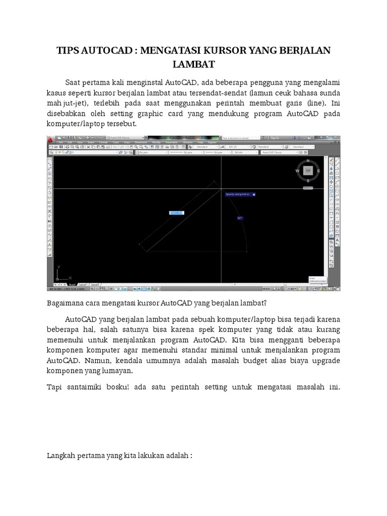 Tips Supaya Kursor Pada Autocad Tidak Tersendat-Sendat Saat Membuat ...