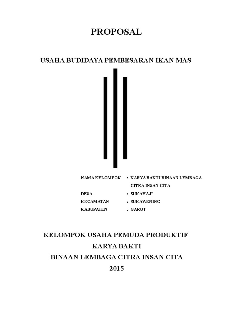 Proposal Budidaya Ikan Mas(2)