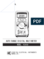 Kyoritsu M 1009 Manual Spanish