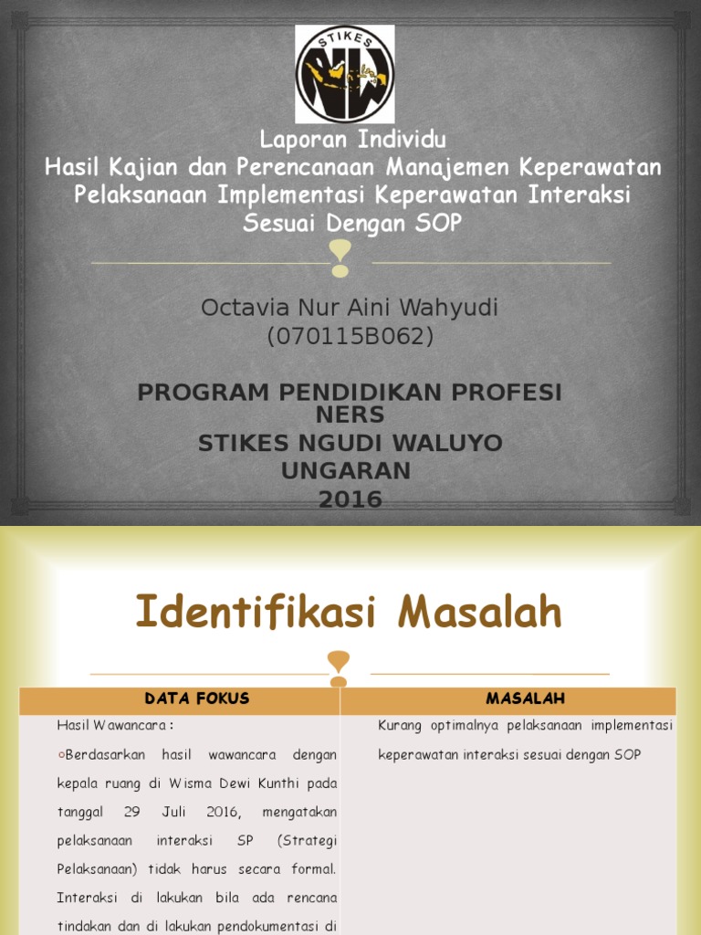 Laporan Individu Hasil Kajian dan Perencanaan Manajemen