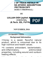 Analysis of Trace Metals in Honey Using Atomic Absorption Spectroscop-Power Point