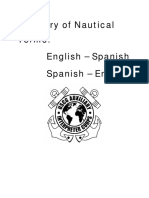 English Spanish Glossary Nautical Terms
