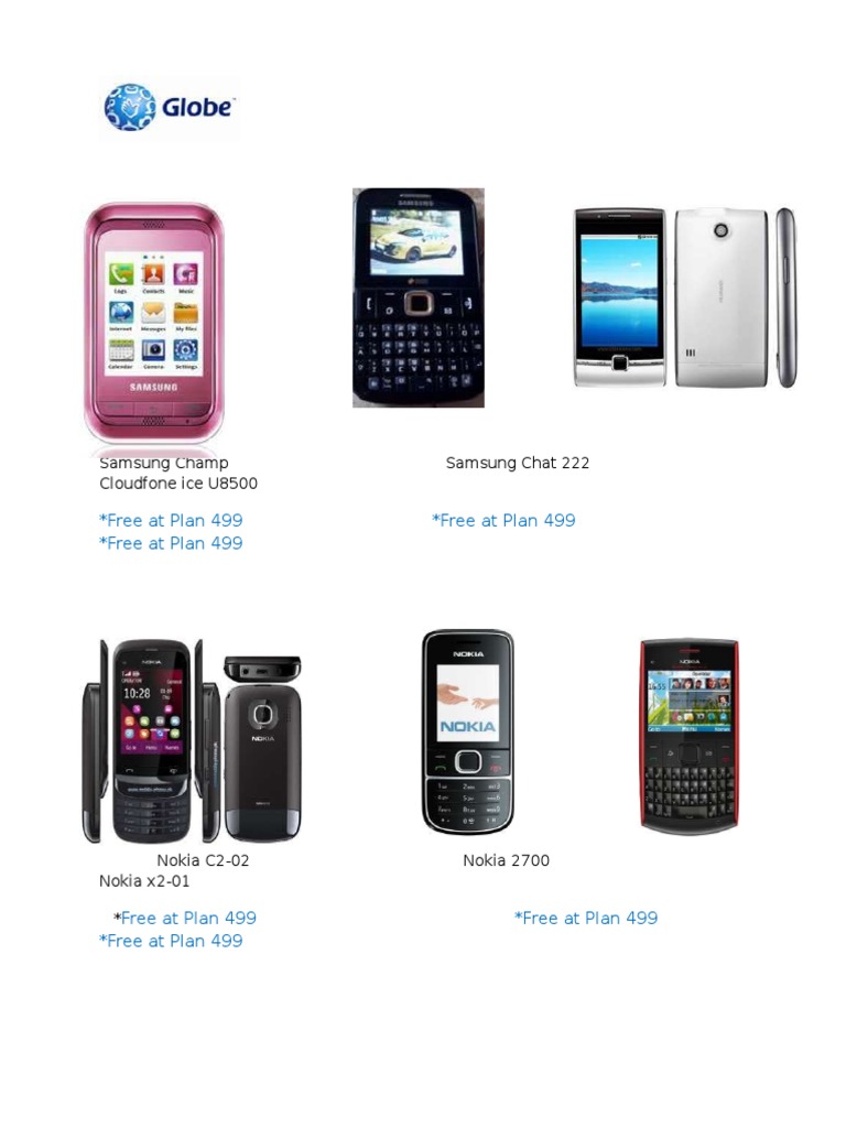 Globe Handyphone Plan Unit PDF