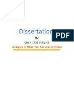 Dissertation: Analysis of Uber Taxi Service in Dhaka