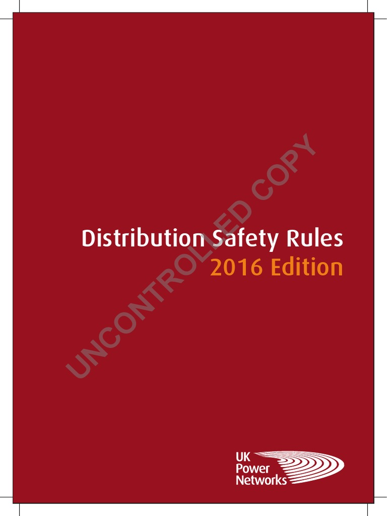 Distribution Safety Rules 2016 PDF High Voltage Safety