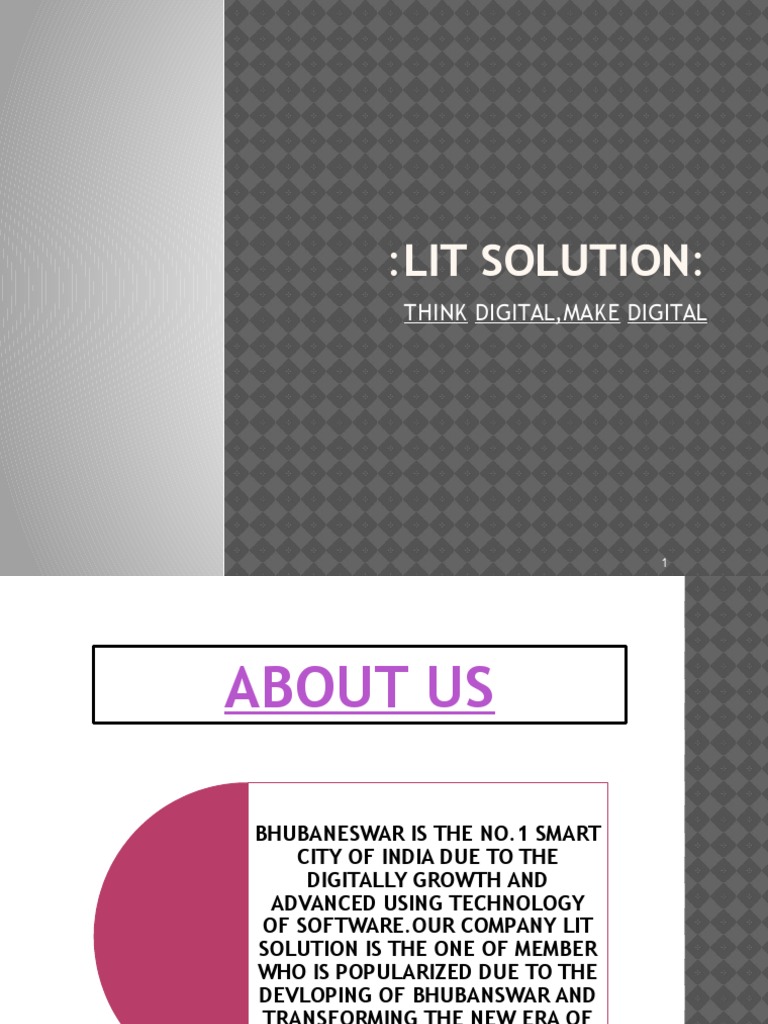 lit Solution:: Think Digital, Make Digital | PDF