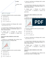 Exercícios Sobre Distância Entre Dois Pontos1