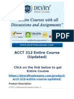 DeVry ACCT 312 Entire Course (Updated)