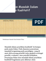 Perumusan Masalah Dalam Penelitian Kualitatif