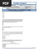 1ª Lista de Revisão Geral Enem 2017