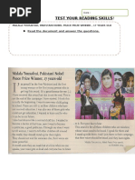 Test Your Reading Skills Malala's Speech