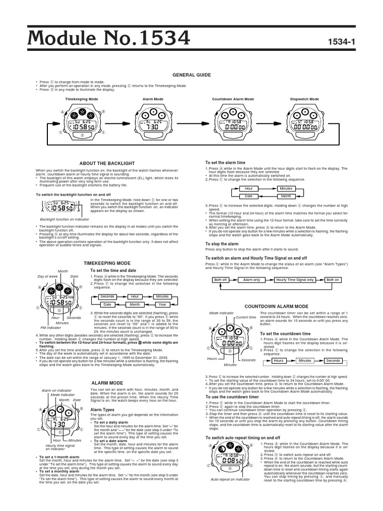 casio illuminator user manual