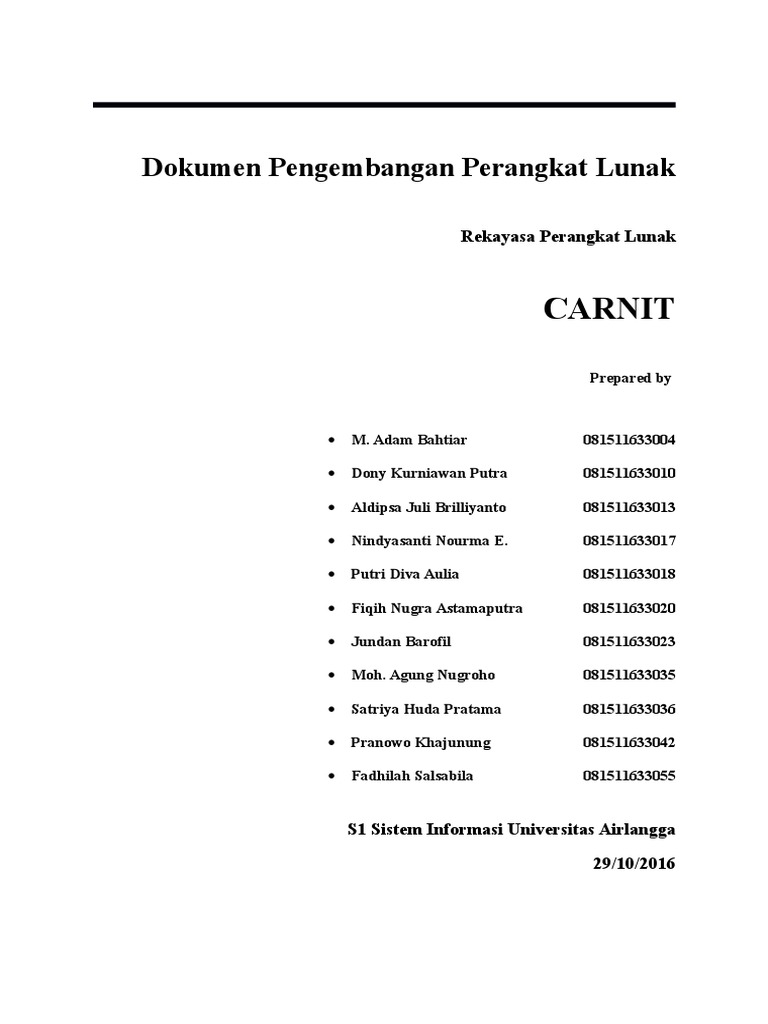 Laporan RPL Kelompok 1 | PDF