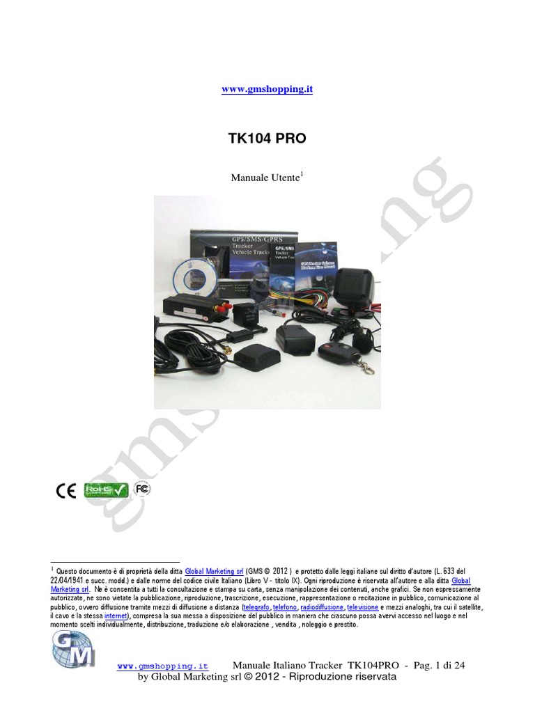 Manuale Italiano TK104PRO