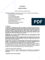 Revised Ordinance Governing MDS Course From the Academic Year 2009-10 Onwards