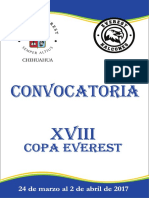 Convocatoria XVIII Copa Everest 2017
