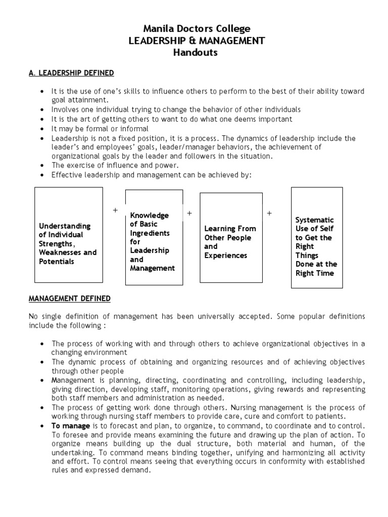 Leadership and Management Essentials | PDF | Leadership | Motivation
