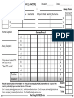 CTTL London Division Table Tennis Match Results