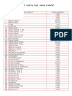 Daftar Harga Dan Nama Barang