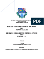 Kertas Kerja Kejohanan Balapan Dan Acara Padang SKMK 2017