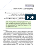 Optimization of Tensile and Impact Behaviours of Randomly Oriented Short Sisal Fiber Reinforced Epoxy Composites Using Response Surface Methodology