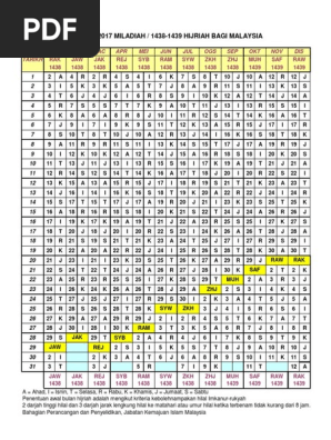 Takwim 2017 Ppf 2015 Muharram 1439 Jan 2017