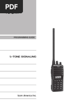 PROGRAMMING GUIDE 5-Tone Signaling Icom