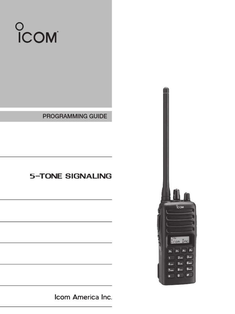 PROGRAMMING GUIDE 5-Tone Signaling Icom | PDF | Radio | Pitch (Music)