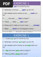 Exercises of Tenses