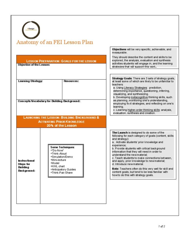 Anatomy of an Effective Lesson Plan | PDF | Behaviorism | Pedagogy