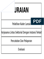 Uraian: Pelatihan Kader Lansia Kerjasama Lintas Sektorial Dengan Instansi Terkait Pencatatan Dan Pelaporan Evaluasi