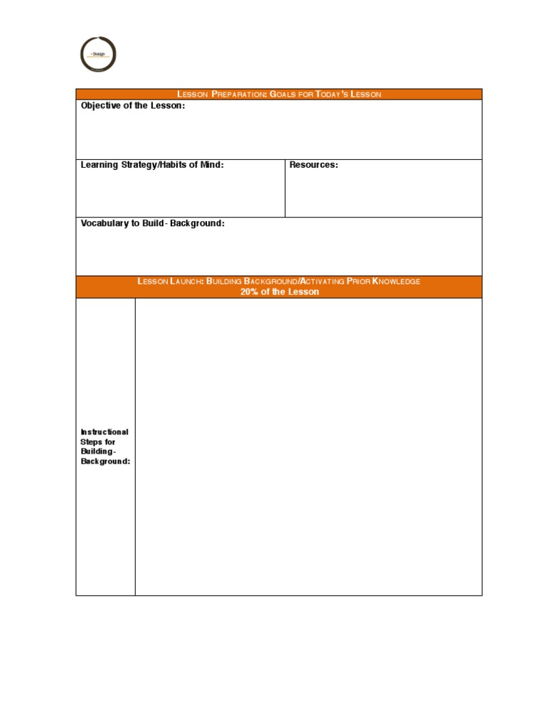 FEI Lesson Plan Template | PDF