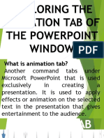 Exploring The Animation Tab of The Powerpoint Window