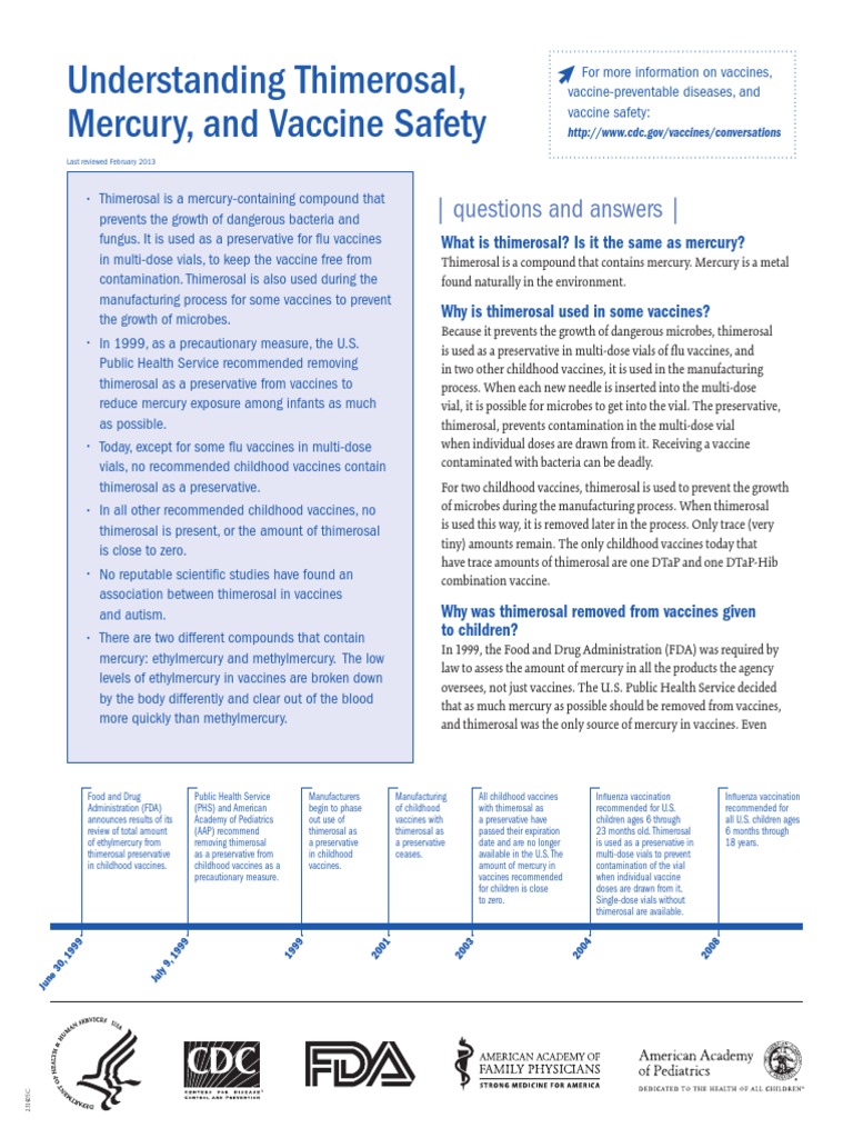 Thimerosal in Vaccines Explained | PDF | Vaccines | Medical Humanities