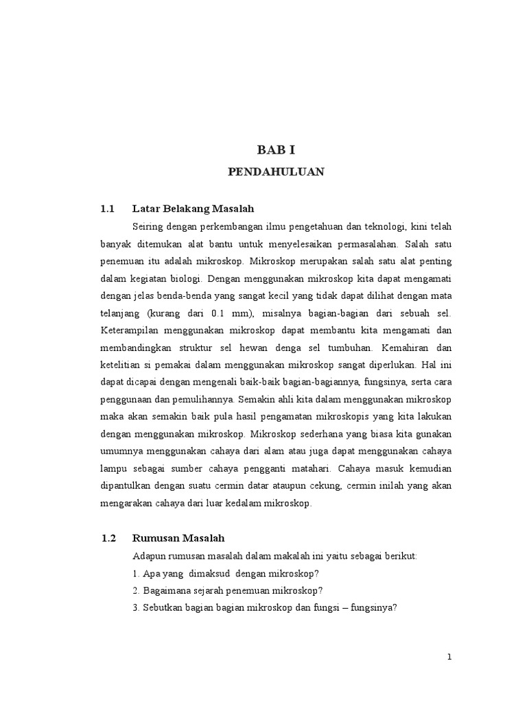  CONTOH  MAKALAH  PEMBUATAN MIKROSKOP SEDERHANA 