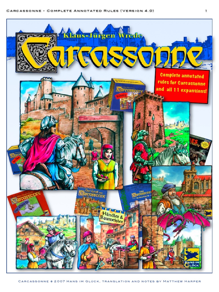 Complete Annotated Rules For Carcassonne and All 11 Expansions! | PDF