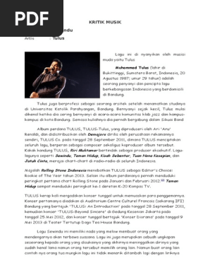 Kritik Musik Tulus