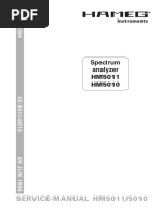 Hameg hm5010 hm5011 Spectrum Analyzer Service Manual PDF