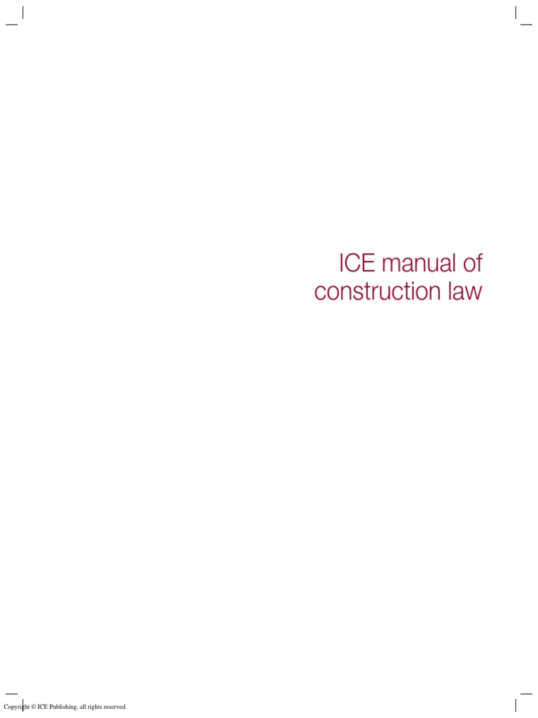 ICE Manual of Construction Law | PDF | Mediation | Alternative Dispute ...