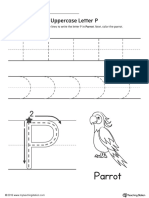 Alphabet Pre Writing Uppercase Letter P