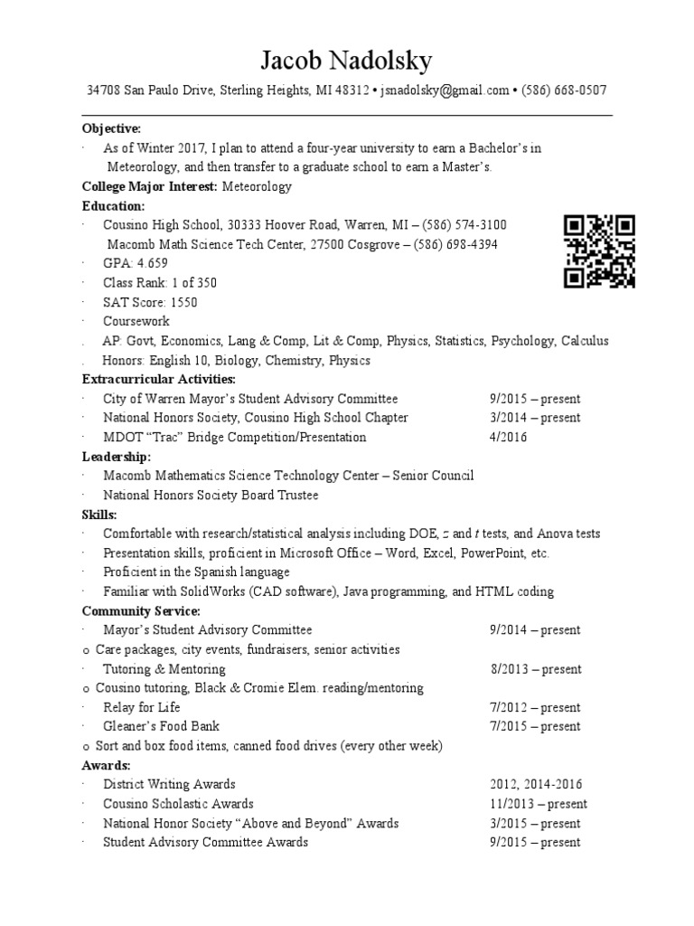 Jason Kunow's Academic Profile | PDF | Career & Growth