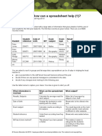 how can a spreadsheet help 1 unit 9