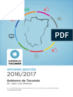 Informe de Gestión Gobierno de Tucumán 2016-2017 