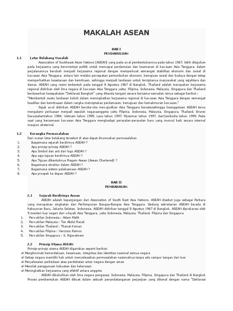 MAKALAH ASEAN