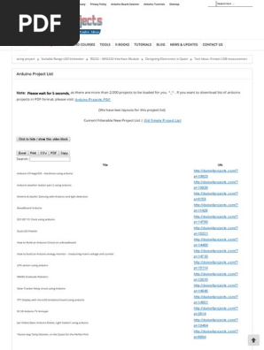 Arduino Projects List - About 2342 Arduino List of