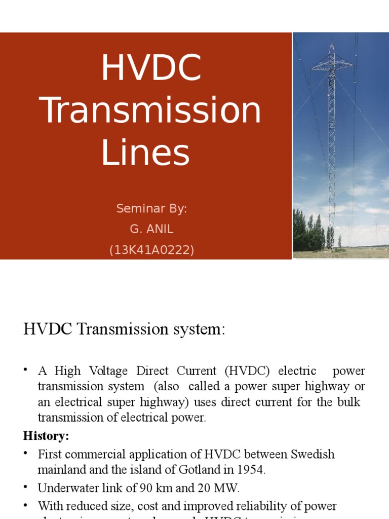 HVDC Transmission Lines | PDF | High Voltage Direct Current ...